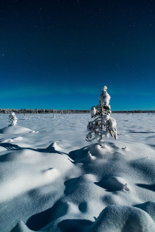 Light glow of the polar lights. Lapland.... 2