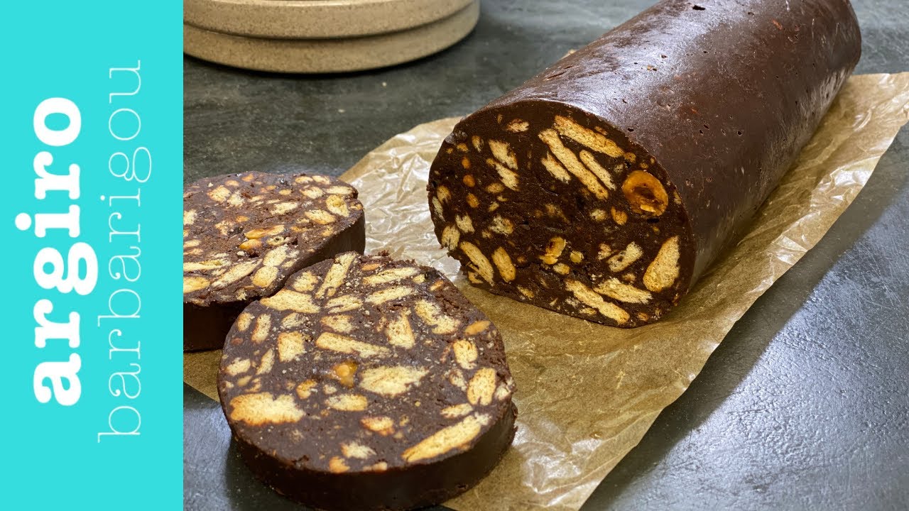 Κορμός σοκολάτας εύκολος με καραμελωμένους ξηρούς καρπούς της Αργυρώς | Αργυρώ Μπαρμπαρίγου