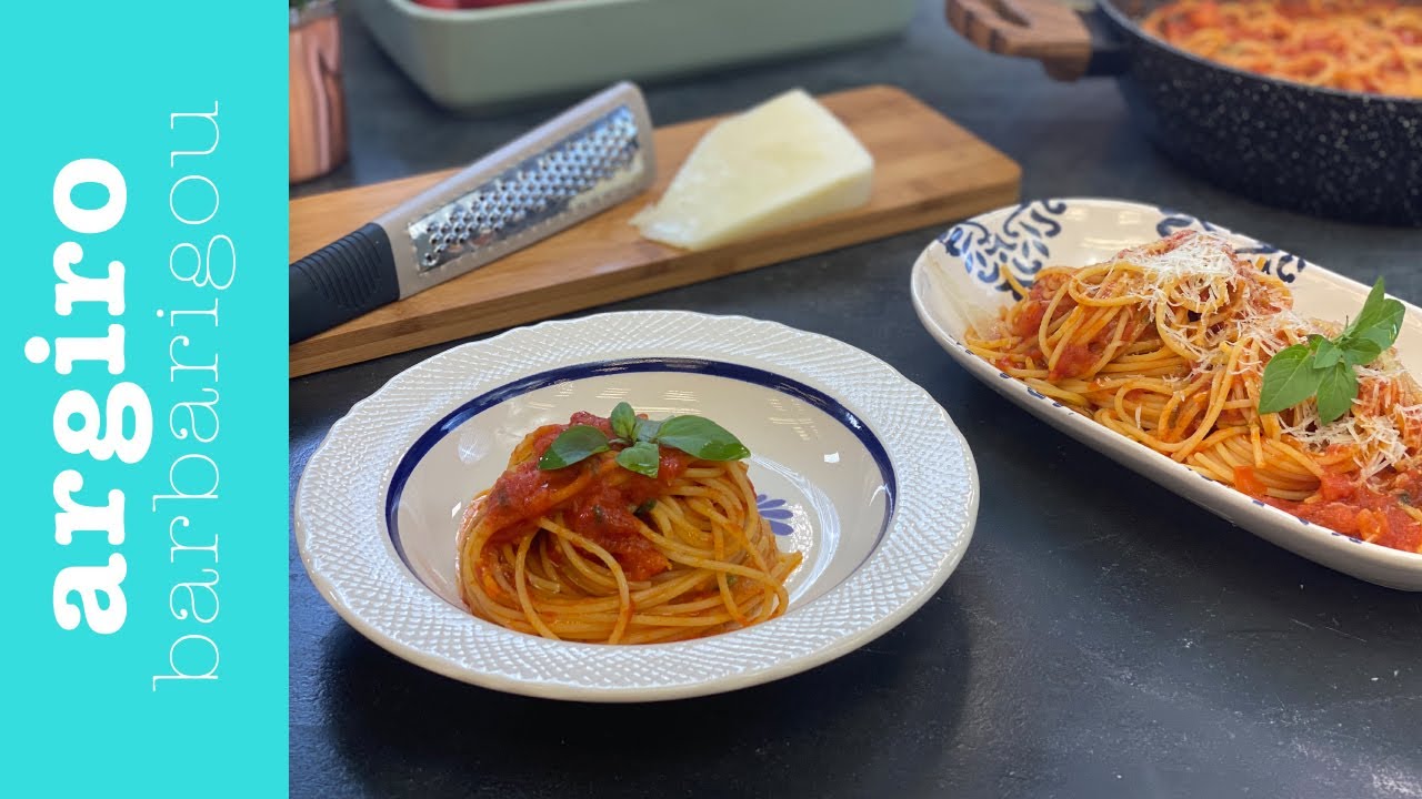 Μακαρονάδα με σάλτσα ντομάτας (Napolitana) της Αργυρώς | Αργυρώ Μπαρμπαρίγου