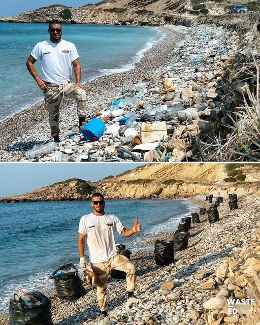 Ολοκληρωτική μεταμόρφωση παραλίας στην Κύπρο από έναν και μόνο άνθρωπο. Η ακτή μ... 2