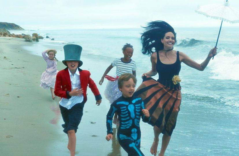 Angelina Jolie and her children photographed by Annie Leibovitz.... 1