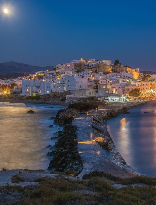 Beautiful moonlight on Naxos island #Greece !!.... 2