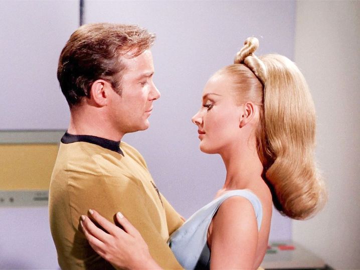William Shatner and Barbara Bouchet in the Star Trek Episode, "By Any Other Name... 2