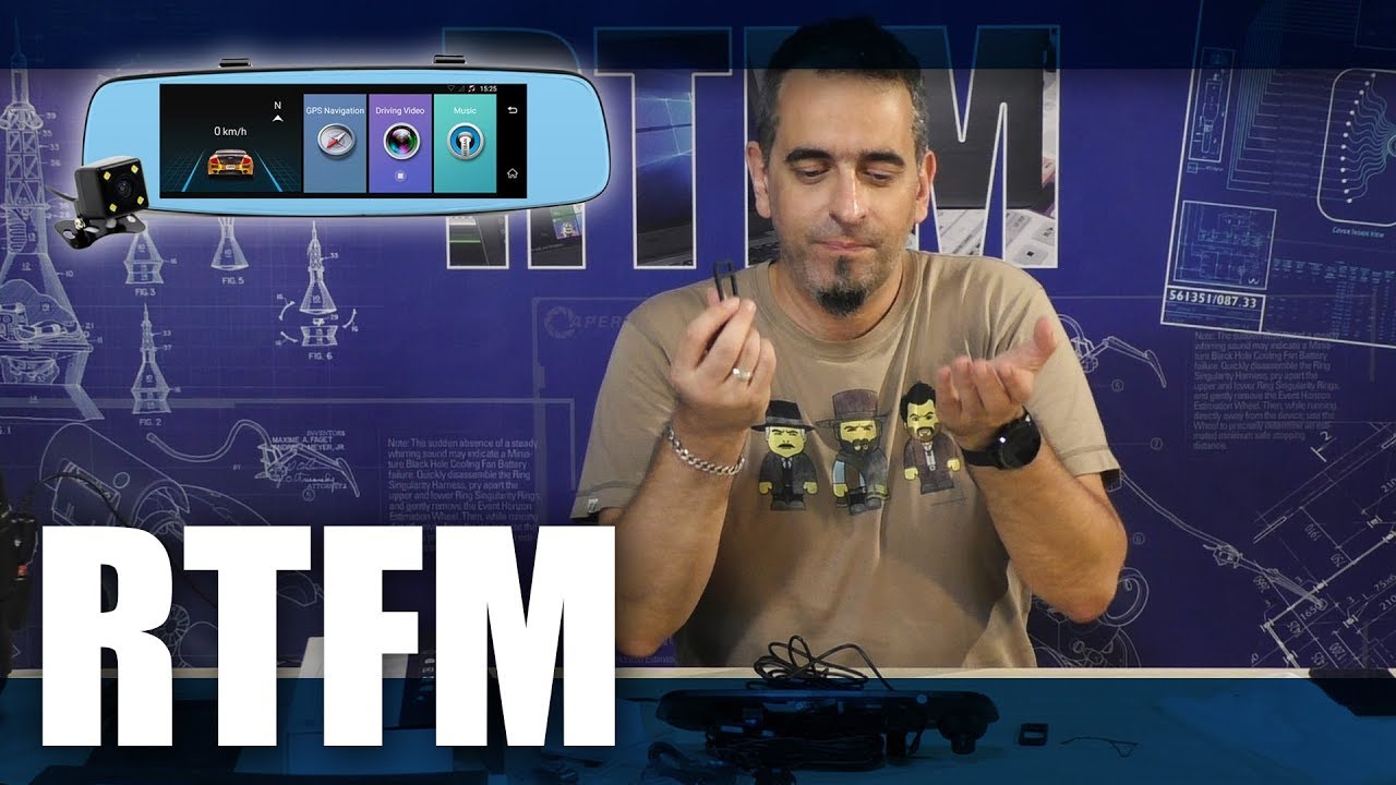 RTFM#30 - Έξυπνος καθρέφτης αυτοκινήτου με Android και διπλή κάμερα-JUNSUN A880 DVR Rearview Camera