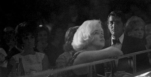 Marilyn Monroe, Elizabeth Taylor, and Dean Martin watching Frank Sinatra perform... 1