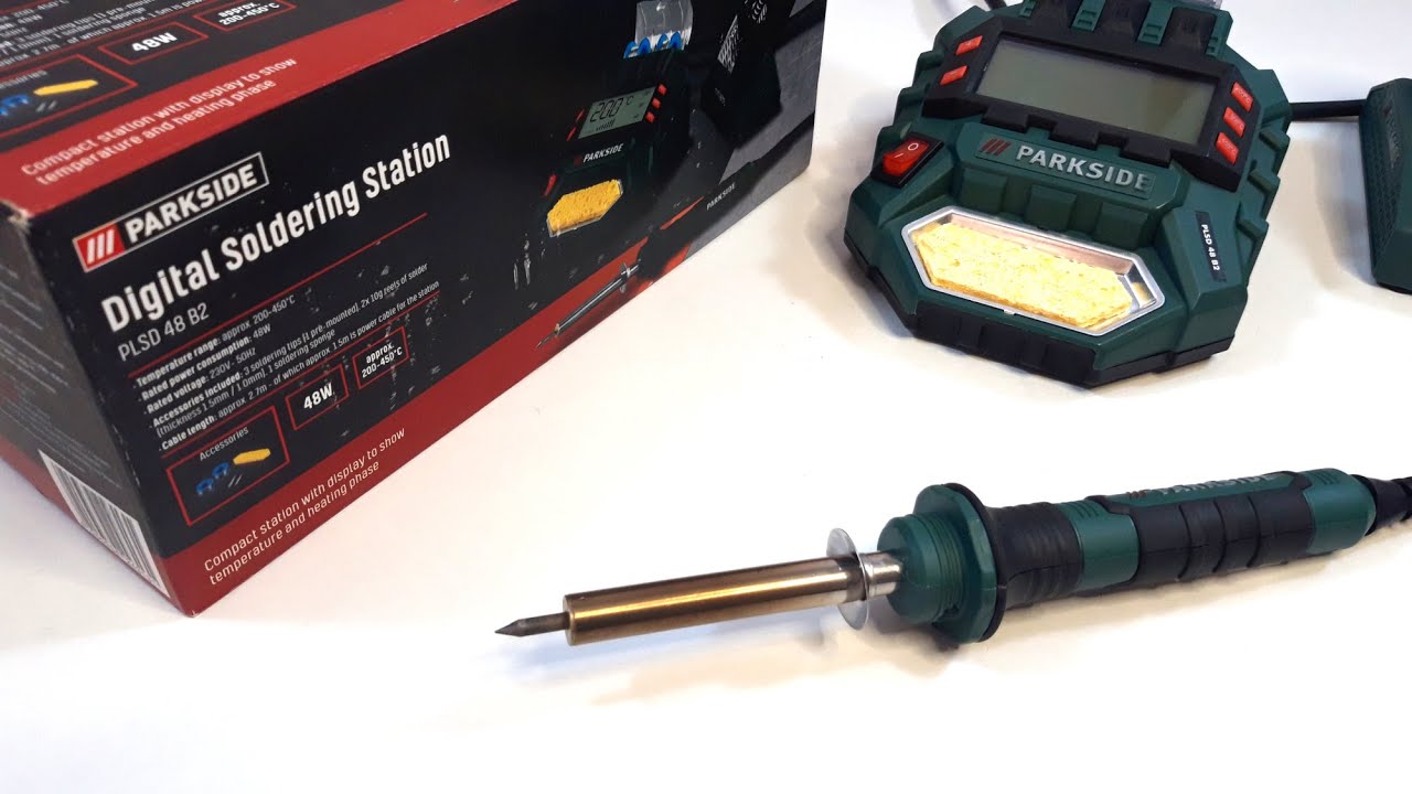 Unboxing and review digital soldering station, Parkside PLSD 48 B2