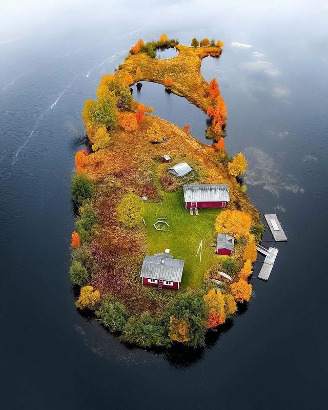 Four seasons, one island, Kotisaari Island, Finland...