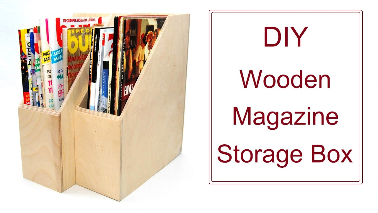 How to make a simple wooden magazine storage box. Diy.