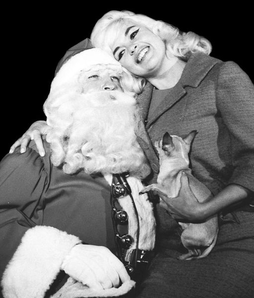 Jayne Mansfield visits Santa....