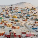 Κάτοψη του Qaqortoq, Γροιλανδία...