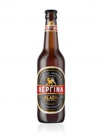 Μαύρη αφιλτράριστη μπύρα Κομοτηνής "Βεργίνα" 330ml