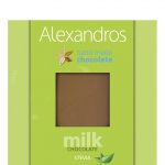 Χειροποίητη σοκολάτα γάλακτος με γλυκαντικό στέβια "Alexandros" 90g