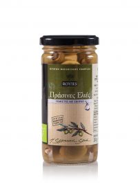 Βιολογικές πράσινες ελιές Εύβοιας γεμιστές με σκόρδο "Ροβιές" 200g