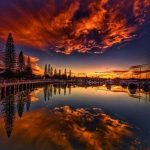 Όμορφη αντανάκλαση ηλιοβασιλέματος στα καθαρά νερά της Αυστραλίας...