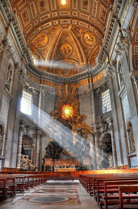 Η δέσμη φωτός του Θεού στη Βασιλική του Αγίου Πέτρου - Ρώμη, Ιταλία Φωτογραφία © από τον Klaus He... 1