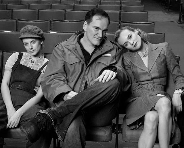 Η Mélanie Laurent, ο Quentin Tarantino και η Diane Kruger στα γυρίσματα του Inglourious Baster... 1