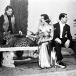 Ο Cary Grant και η Katharine Hepburn στα παρασκήνια του Bringing up Baby (1938).