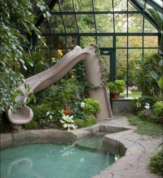 Indoor pool surrounded by nature... 1