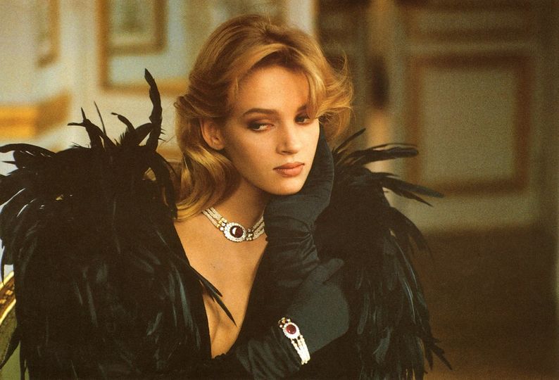 Η Uma Thurman φωτογραφήθηκε από τον Arthur Elgort για τη Vogue Paris τον Σεπτέμβριο του 1986. 1