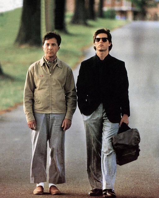 Ο Ντάστιν Χόφμαν και ο Τομ Κρουζ για την ταινία 'Rain Man', 1988.... 1
