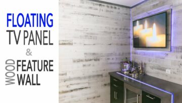 DIY τοίχος τηλεόρασης με οπίσθιο φωτισμό LED & τοίχο από ανακυκλωμένο ξύλο 1