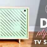 DIY Μοντέρνα βάση τηλεόρασης από κόντρα πλακέ ή κονσόλα πολυμέσων // How To - Ξυλουργική 2