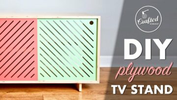 DIY Μοντέρνα βάση τηλεόρασης από κόντρα πλακέ ή κονσόλα πολυμέσων // How To - Ξυλουργική 7