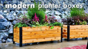 DIY Modern Raised Planter Box // How To Build - Woodworking 7