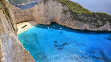 The most beautiful beach in the world   NAVAGIO.  GREECE