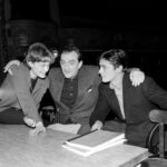 Ο Alain Delon, η Romy και ο Luchino Visconti το 1961....