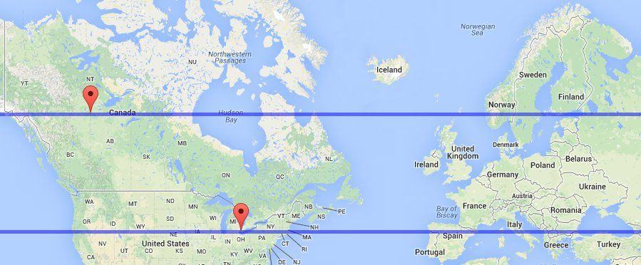 Χάρτης που μας δείχνει ότι ο Καναδάς είναι πιο νότια από ό,τι νομίζαμε. Το νοτι... 1
