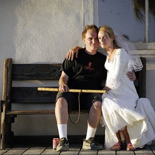 Ο Κουέντιν Ταραντίνο και η Ούμα Θέρμαν στα γυρίσματα του Kill Bill (2003). 1