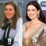 Anne Hathaway then vs now...