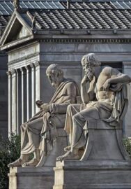 Statues of Platon and Socrates, Academy of Athens #Greece 
 #GreekPhilosophers...