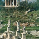 The Temple of Hephaestus ,( in Greek ΗΦΑΙΣΤΟΣ ) in Athens, Greece (near Acropo...