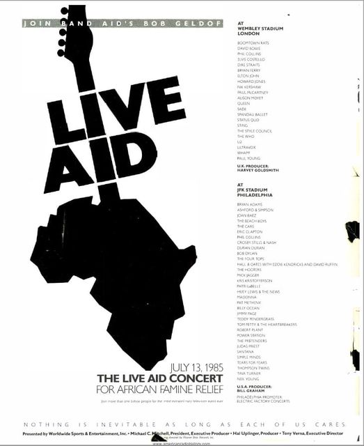Σαν σήμερα το 1985, η ιστορική διπλή συναυλία "Live Aid" για την ανακούφιση της ... 1