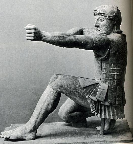 Μαρμάρινο άγαλμα του Ηρακλή ως τοξότη από το ανατολικό αέτωμα του Ναού της Αφαίας στην Αίγινα, 1