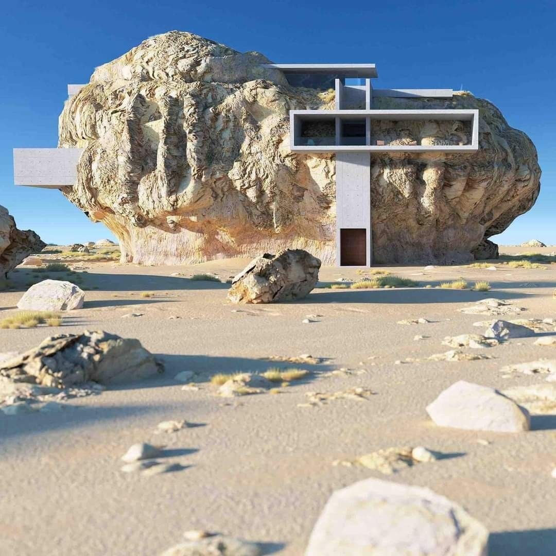 Σπίτι μέσα σε βράχο από τον @ameyzin_architect [IG] Σπίτι μέσα σε βράχο» εμπνευσμένο από... 27