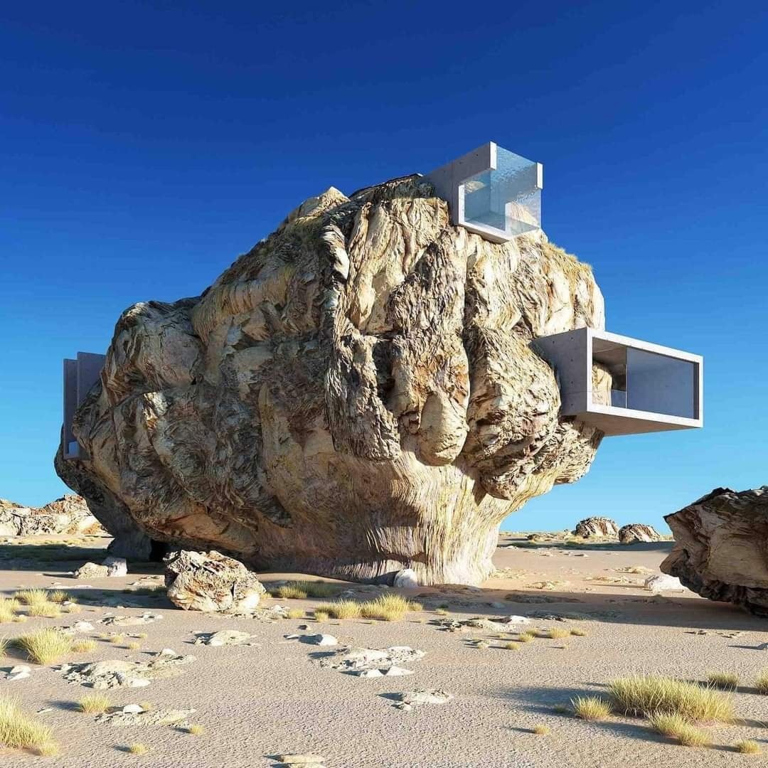 Σπίτι μέσα σε βράχο από τον @ameyzin_architect [IG] Σπίτι μέσα σε βράχο» εμπνευσμένο από... 30