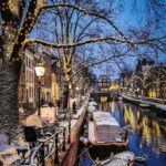 Άμστερνταμ το χειμώνα.  Ολλανδία...