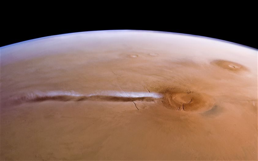 Έχει ο Άρης νέφη; Έχει αν και λίγα. Εδώ βλέπουμε μία ορογραφική νέφωση που σχημα... 1