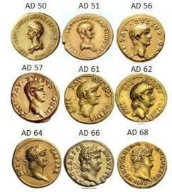 Η φυσική αλλαγή του Ρωμαίου αυτοκράτορα Νέρωνα όπως φαίνεται στα νομίσματα που εκδόθηκαν κατά τη διάρκεια...