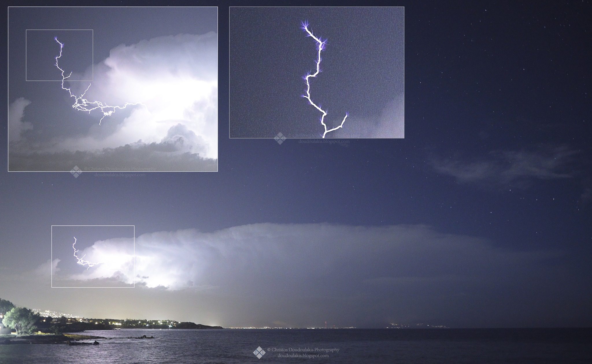 Σε αυτές τις δυο εικόνες, βλέπουμε την εξέλιξη ενός κεραυνού νέφους-αέρα (δηλαδή... 1