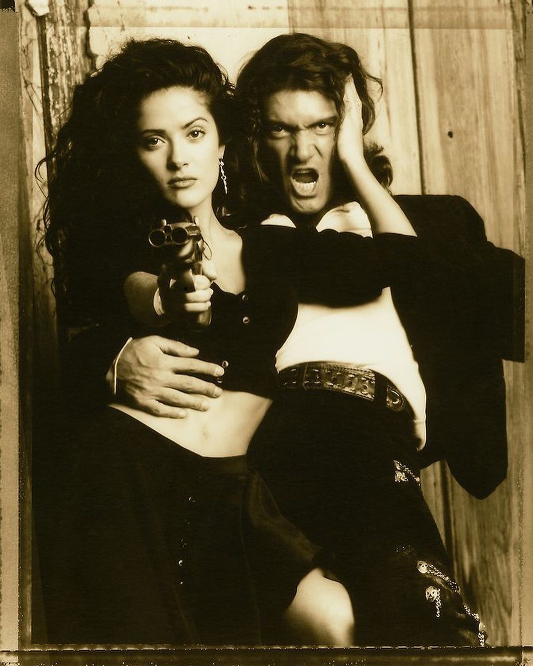 Antonio Banderas και Salma Hayek στα γυρίσματα του Desperado (1995) 1
