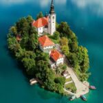 Το νησί Bled Σλοβενία...