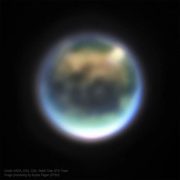 Εικόνα του Τιτάνα στην οποία διακρίνεται η ατμόσφαιρά του